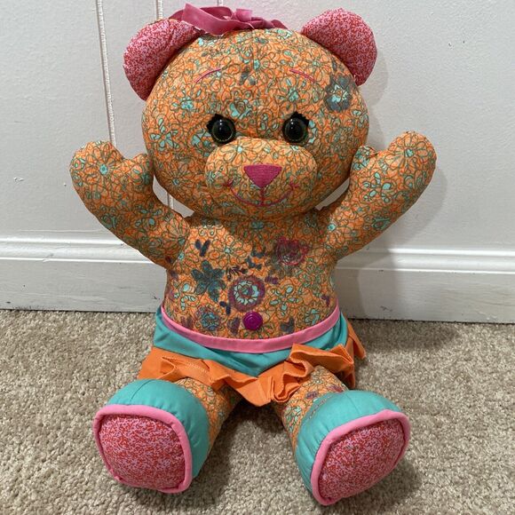 Vintage 2005 DOODLE BEAR Write On Washable Teddy Bear Stuffed Plush Toy 17" Y2K - Picture 1 of 10